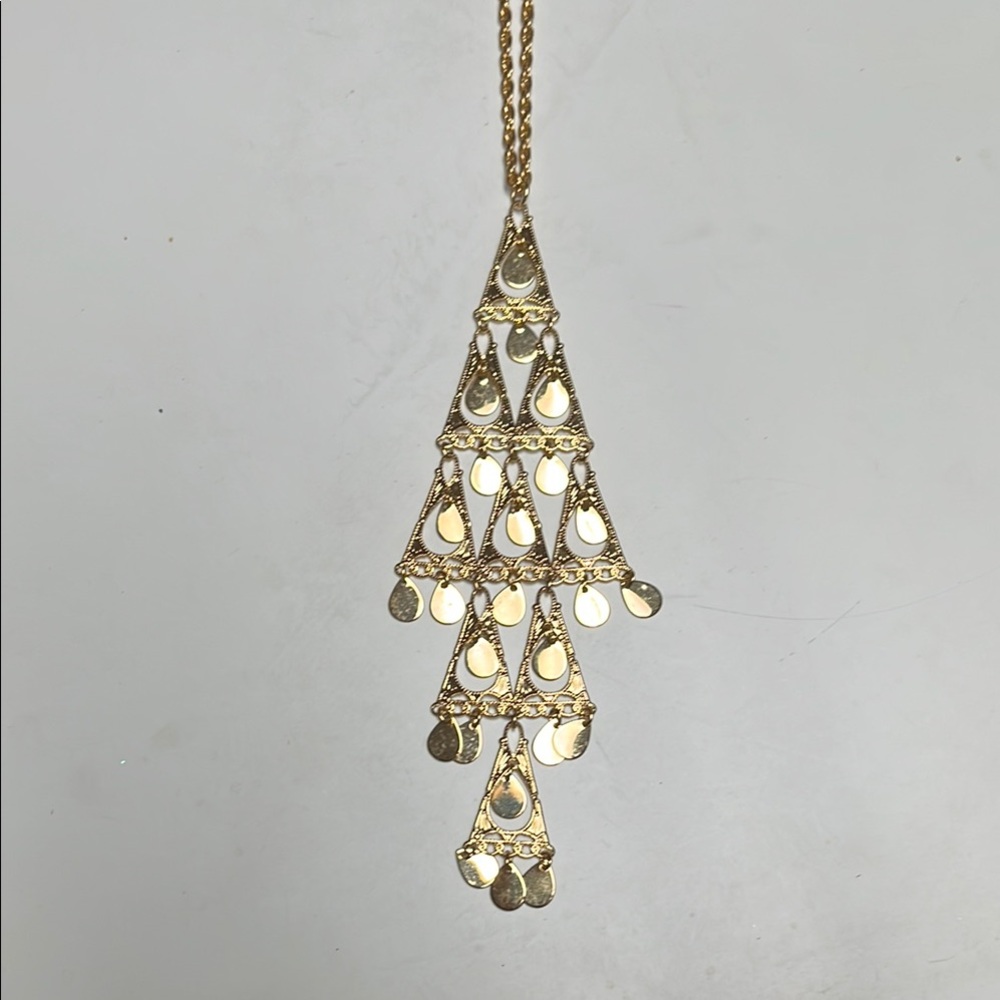 Gold Filled Chandelier Necklace